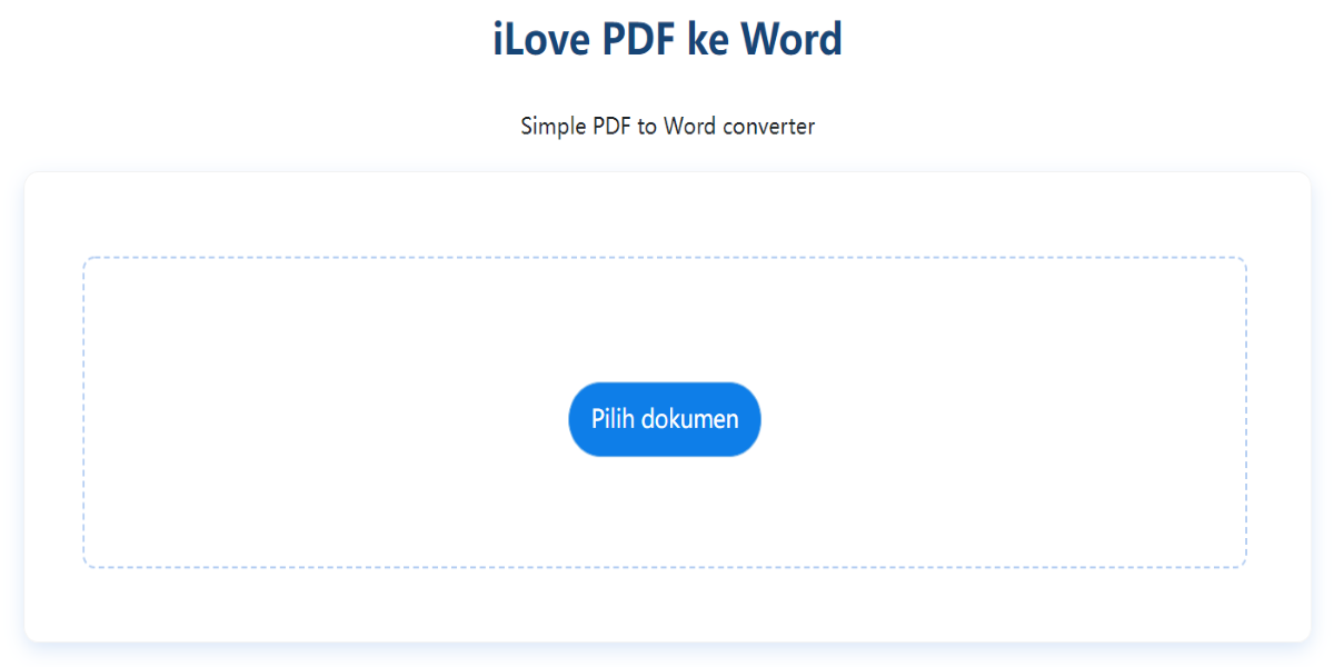 iLove PDF ke Word