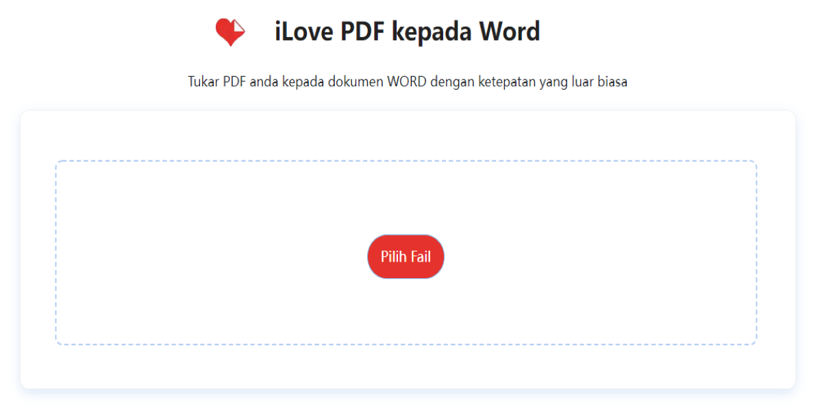 ilove pdf kepada word